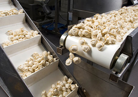 FDA approved food grade precision machined industrial rollers for the processing and production of foodstuffs from The Roller Company in Savage, Minnesota.